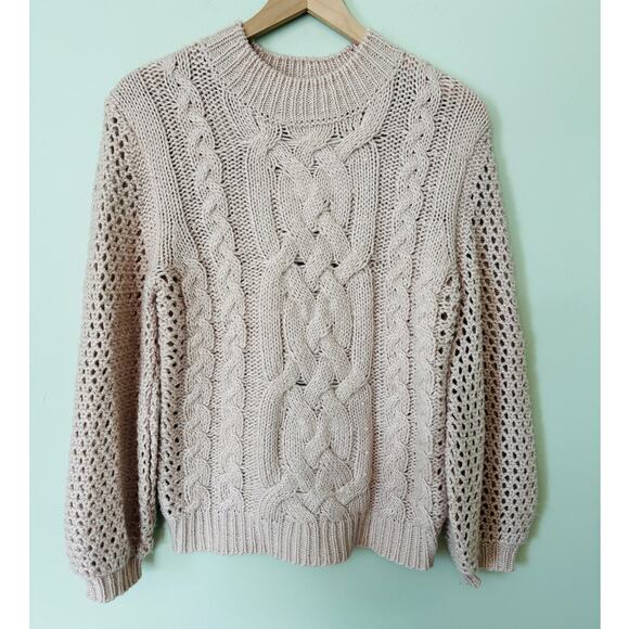 Marled Pink Pearl Sweater Size Medium - Picture 1 of 7